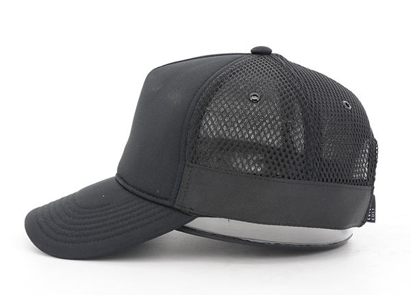 Side of Foam Blank Black Trucker Hat