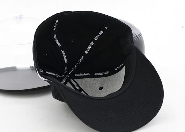 Inside of Black Fitted Snapback with New Mexico Flag Logo