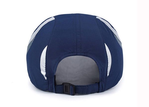 Back of Blue Long Bill Baseball Cap