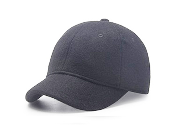 Slant of Blank Black Short Brim Baseball Cap