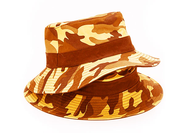 blaze orange camo bucket hat